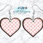 Pink Heart Drop Earrings