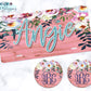 Pink Wooden Peony License Plate