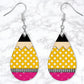 Pola Dot Pencil Drop Earrings