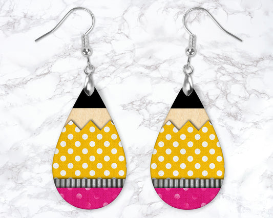 Pola Dot Pencil Drop Earrings