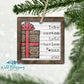 Rustic Wooden Present Family Name Ornament