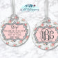 Pink And Silver Floral Stop Do Not Kiss Bag Tag