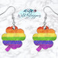 Rainbow With Gold Polka Dot Shamrock Drop Earrings