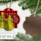 Red Buffalo Plaid Christmas Trees Quatrefoil Door Hanger