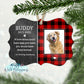 Buffalo Plaid Pet Memorial Photo Ornament