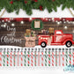 Red Vintage Truck Days Until Christmas Countdown Advent Door Hanger