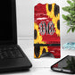 Red Wooden Sunflower Personalized Mouse Pad And Coaster Desk Set