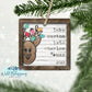 Rustic Wooden Reindeer Family Name Ornament