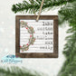 Rustic Wooden Christmas Wreath Family Name Ornament