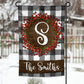 Red Berry Wreath Buffalo Plaid and Burlap Garden Flag