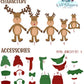 Reindeer Family Kitchen Towel