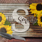 Rustic Sunflower Glass Cutting Board