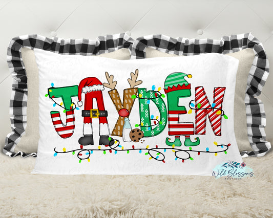 Personalized Kids Christmas Pillowcase