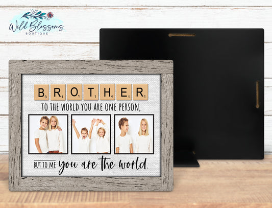 Brother Scrabble Tile Photo Picture Frame