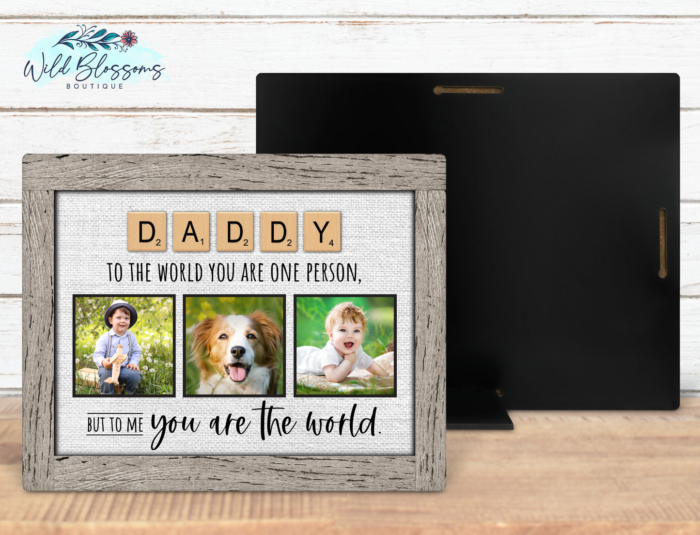 Daddy Scrabble Tile Photo Picture Frame