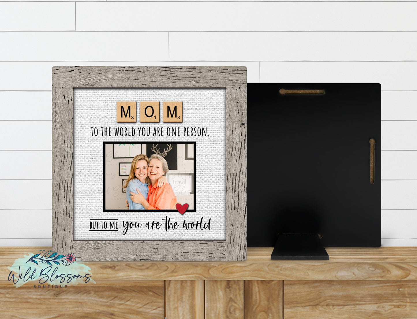 Mom Scrabble Tile Photo Picture Frame