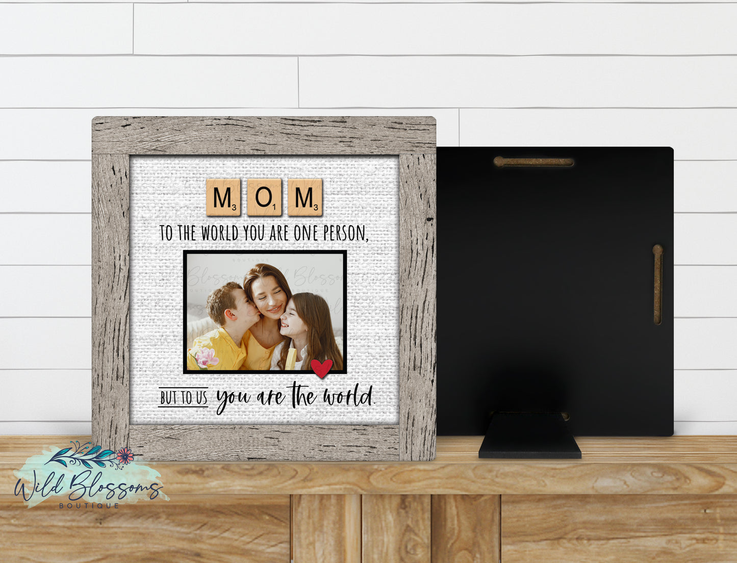 Mom Scrabble Tile Photo Picture Frame