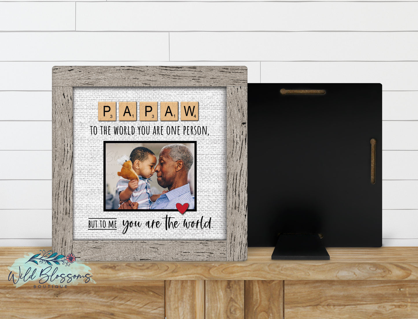 Papaw Scrabble Tile Photo Picture Frame