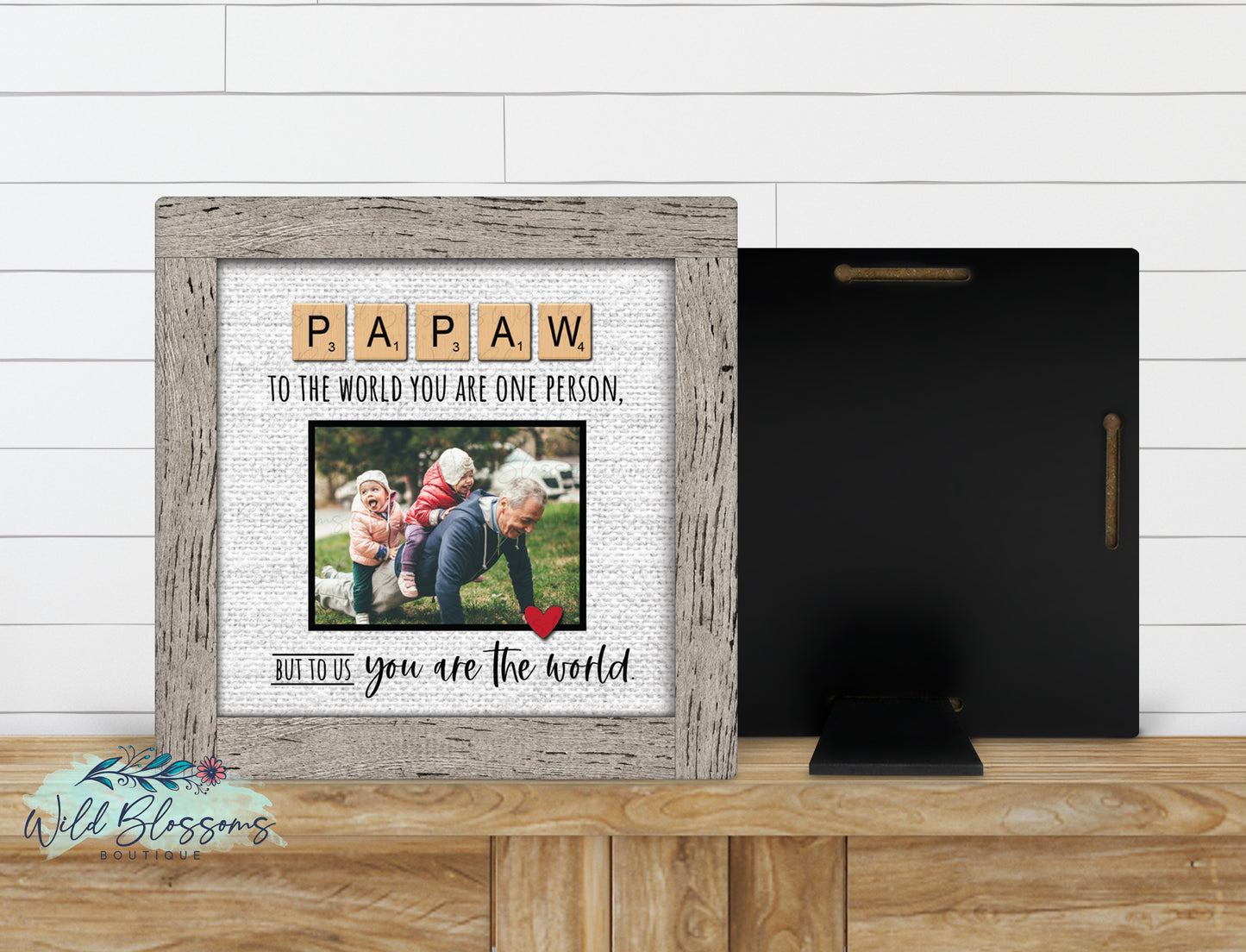 Papaw Scrabble Tile Photo Picture Frame