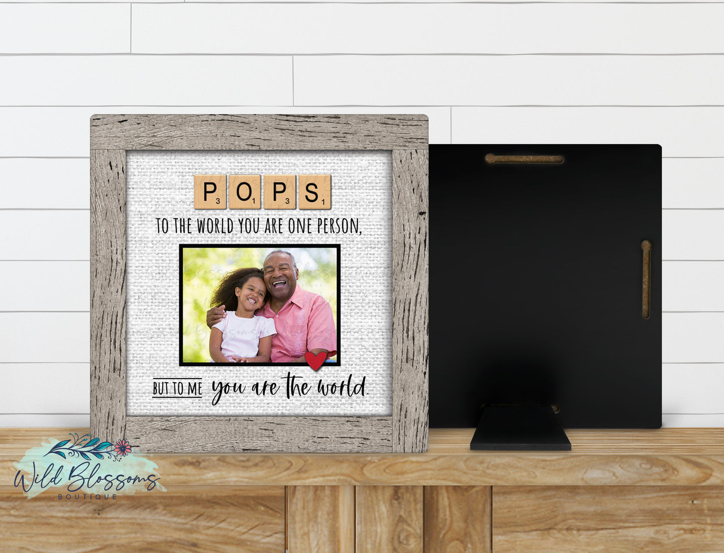 Pops Scrabble Tile Photo Picture Frame