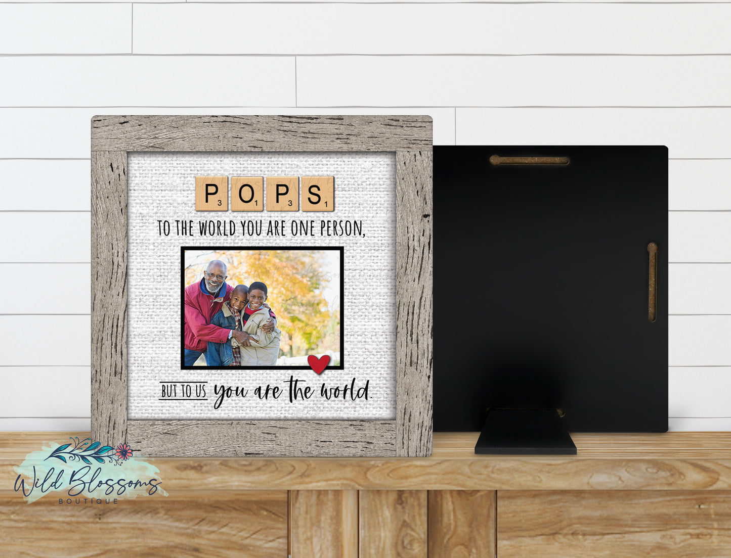 Pops Scrabble Tile Photo Picture Frame