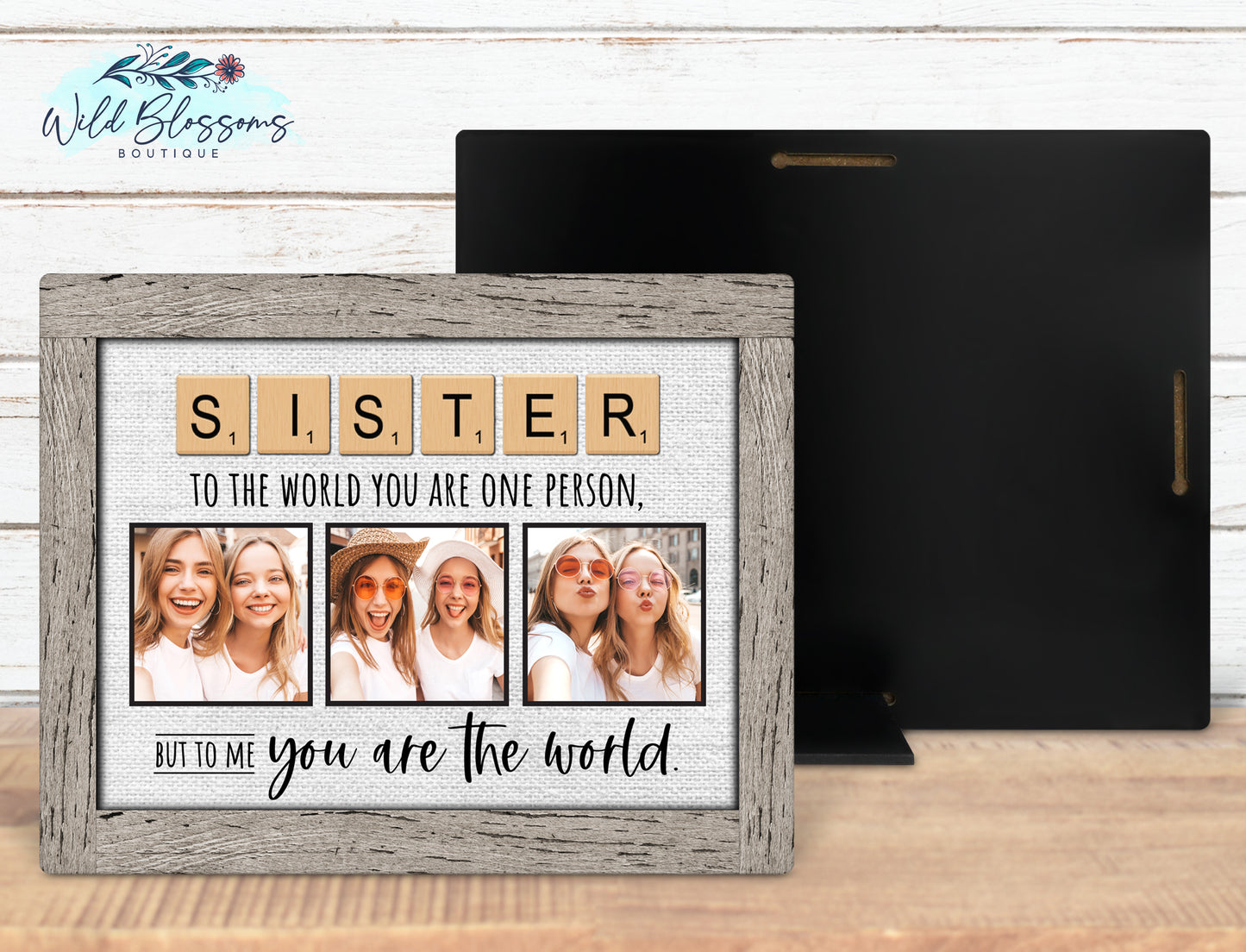 Sister Scrabble Tile Photo Picture Frame