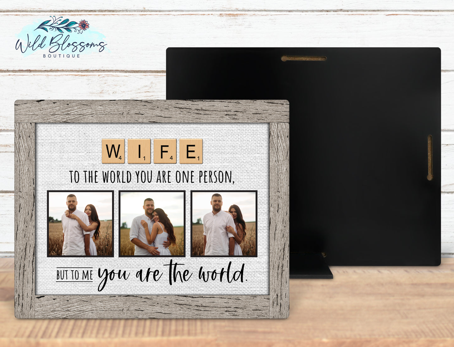 Wife Scrabble Tile Photo Picture Frame