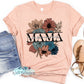 Split Floral Custom Name Mother's Day Graphic Tee