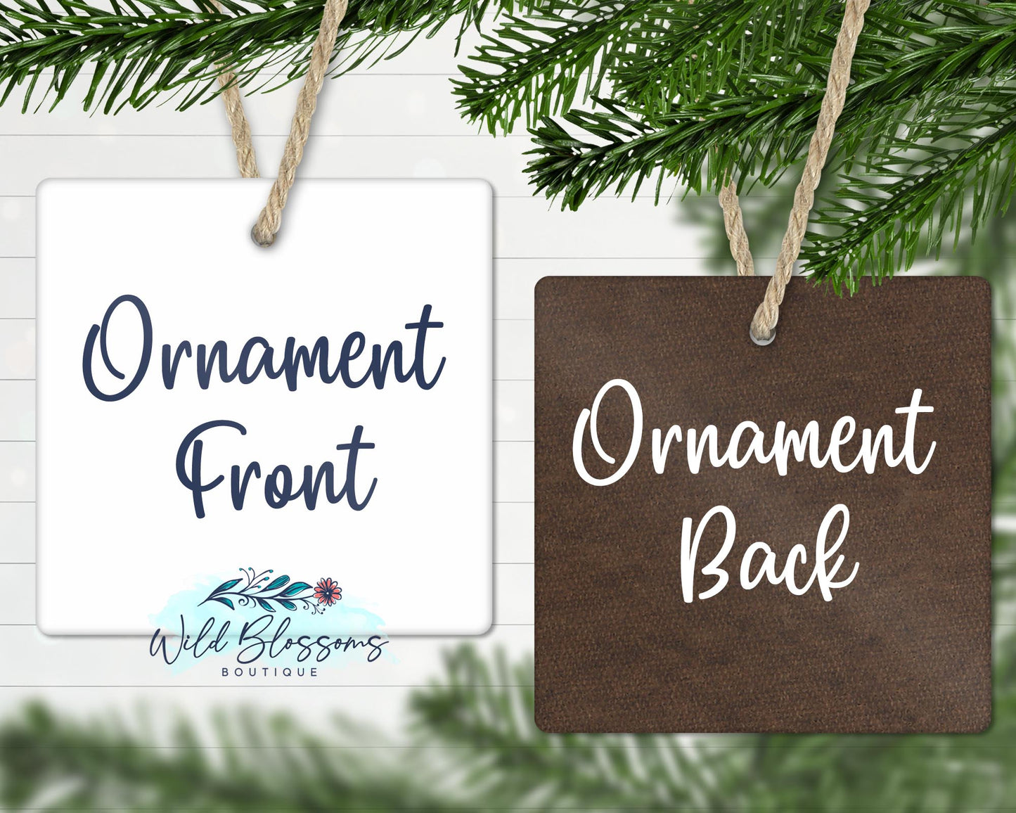 Christmas Wooden Frame Photo Ornament