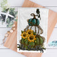 Stacked Pumpkins And Sunflowers Kitchen Towel