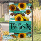 Sunflower on Cowhide Garden Flag