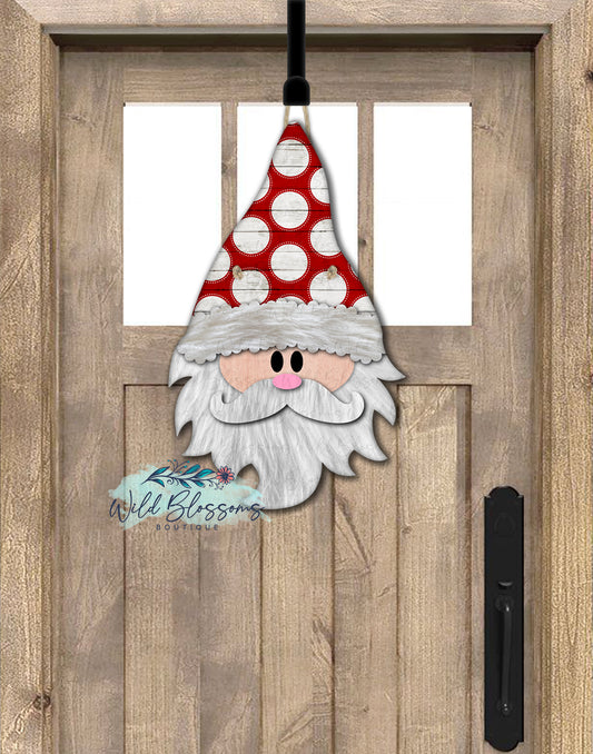 Santa Gnome Door Hanger