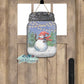 Winter Snowman Mason Jar Door Hanger