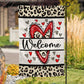 Split Red Hearts Garden Flag