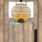 Wooden Sunflower Round Door Hanger