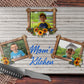 Wooden Sunflower Photo Frame Glass Cutting Board