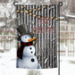 Merry Christmas Tin Snowman Garden Flag