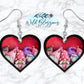 Valentine's Day Gnome Heart Drop Earrings