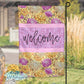 Welcome Zinnia Garden Flag