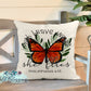 With Brave Wings She Flies Butterfly Pillow