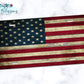 Wooden American Flag License Plate