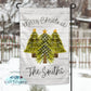 Wooden Buffalo Plaid Christmas Tree Trio Garden Flag