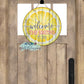 Wooden Welcome Lemon Slice Round Door Hanger