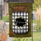 Buffalo Plaid Cotton Wreath Mason Jar Garden Flag