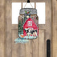 Winter Barn With Cow And Chicken Mason Jar Door Hanger