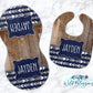 Navy Woodland Arrow Baby Bib And Burp Cloth Set