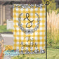 Yellow Buffalo Plaid Floral Garden Flag