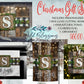 Personalized Wooden Buffalo Plaid Christmas Greenery Christmas Gift Set