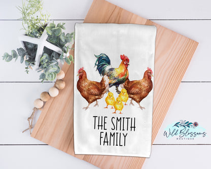 Farmhouse Style Chickens Kitchen Towel
