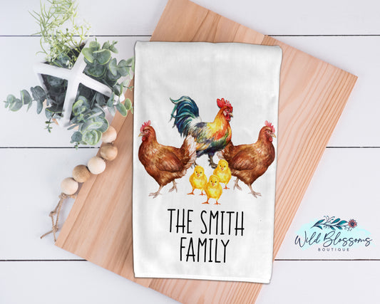 Farmhouse Style Chickens Kitchen Towel